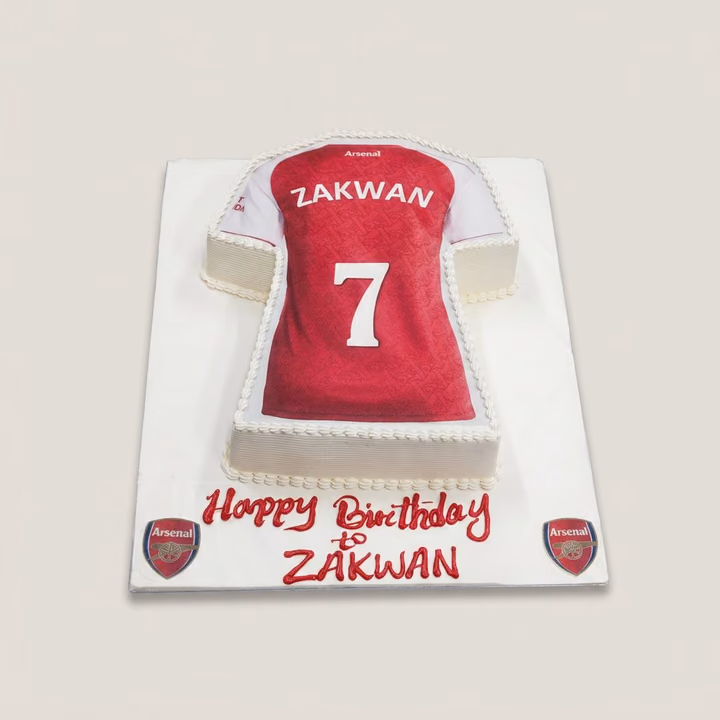Customized Arsenal Football Shirt Cake